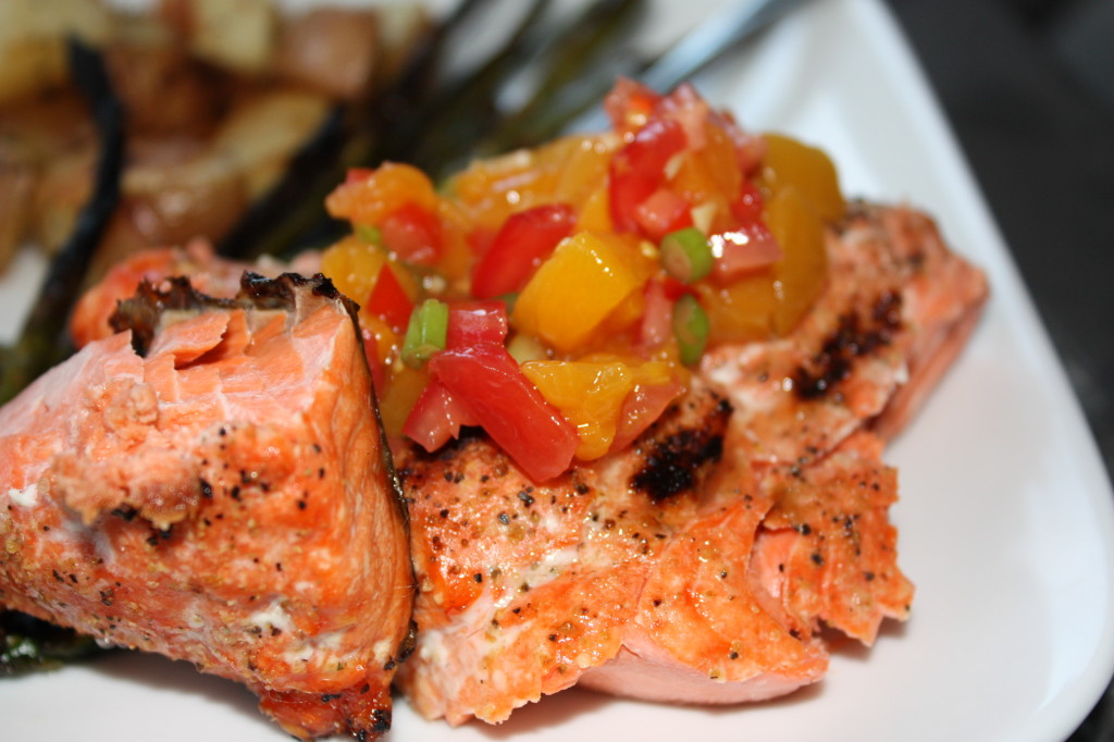 salmon with mango salsa