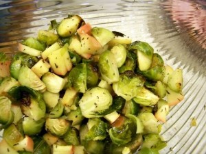 Roasted Brussels Sprouts with Apples