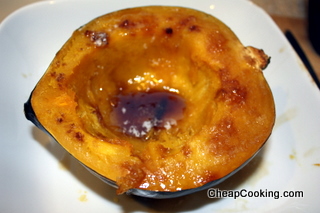 Baked Acorn Squash with Maple Syrup