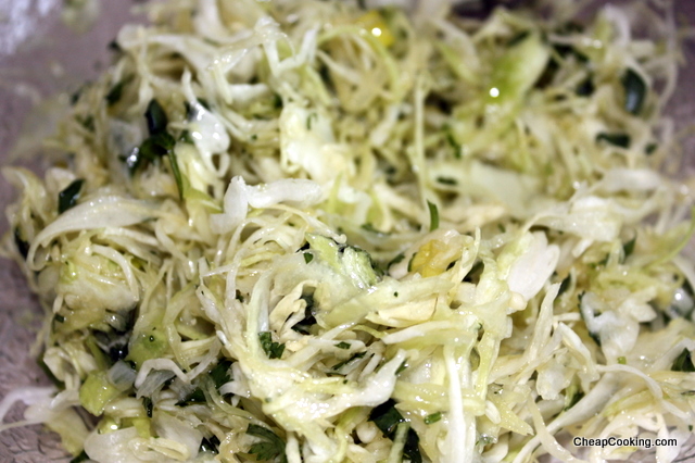 cabbage slaw with cilantro