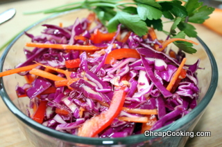 red cabbage slaw