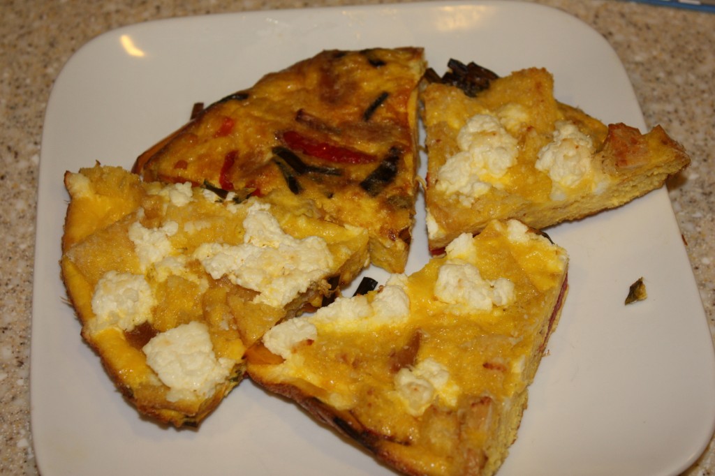 Bread, Pepper & Ricotta Frittata