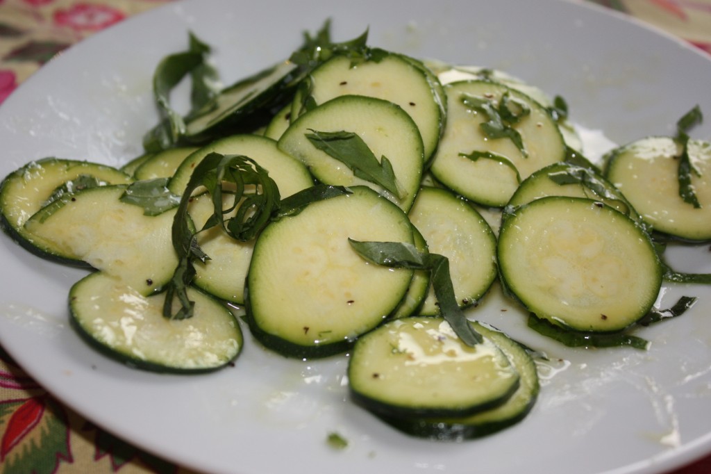 Zucchini with Lemon Parmesan Dressing