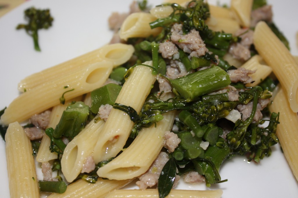 penne with broccoli rabe and sausage