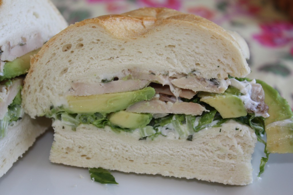 Chicken and Avocado Sandwich with Herb Mayonnaise