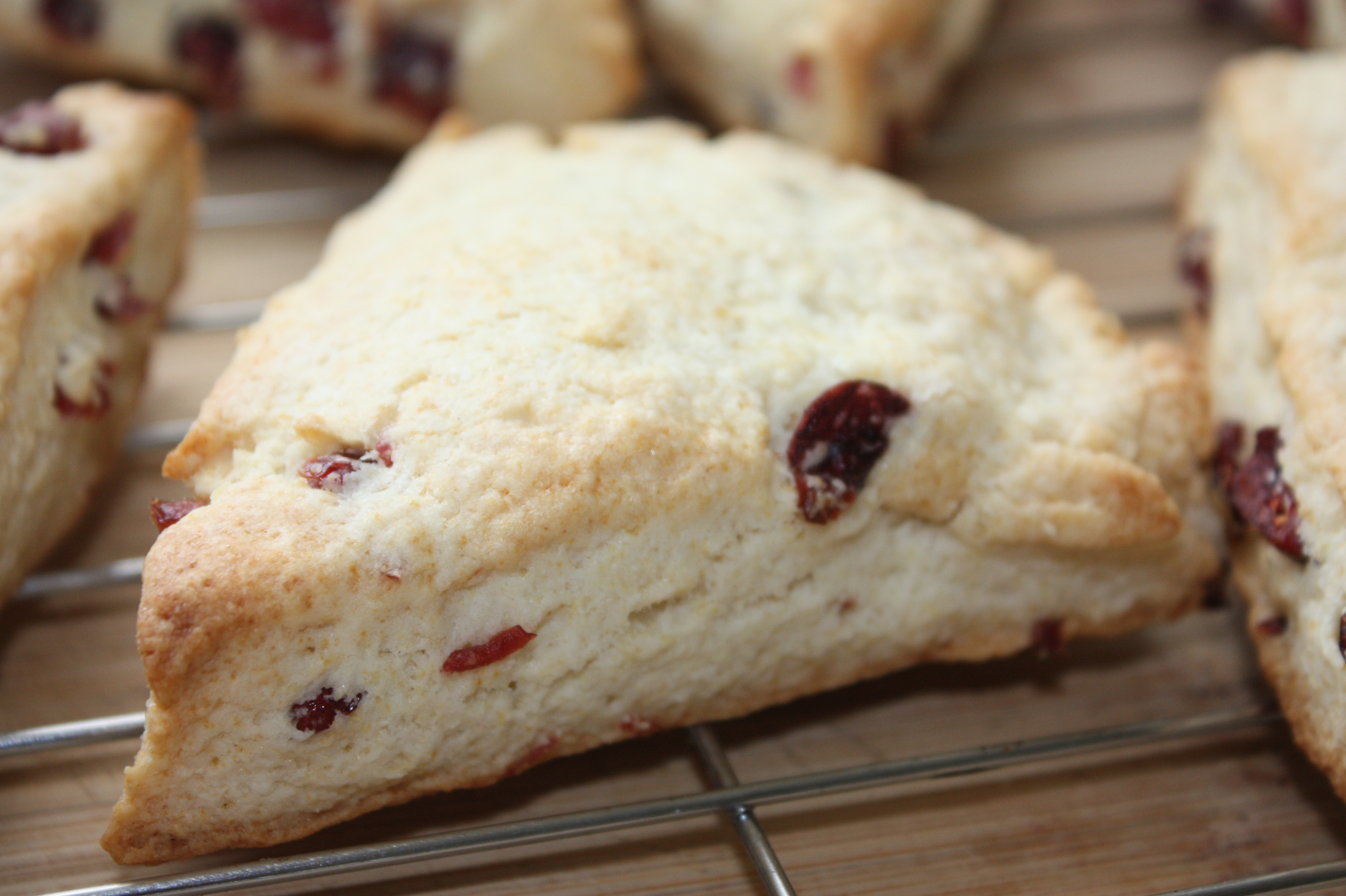 cream scones with cranberries