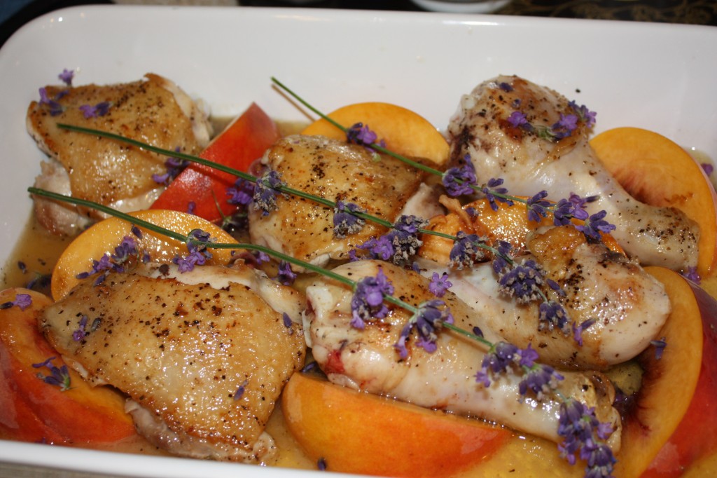 Chicken with Peaches & Lavender