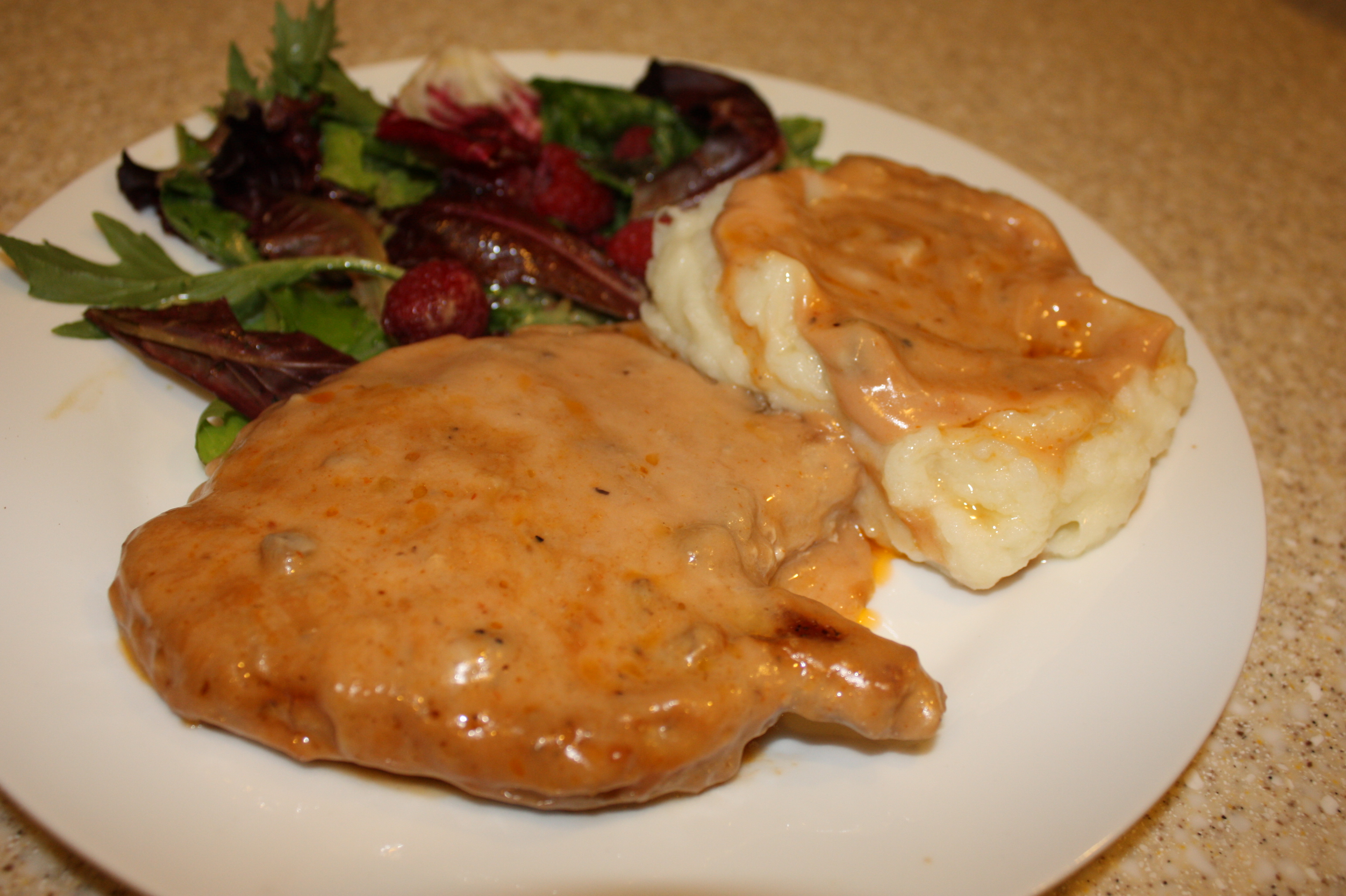 Pork Chops with Mushroom Gravy