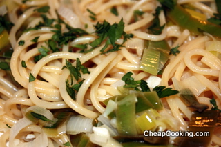 Lemon and Leek Linguine