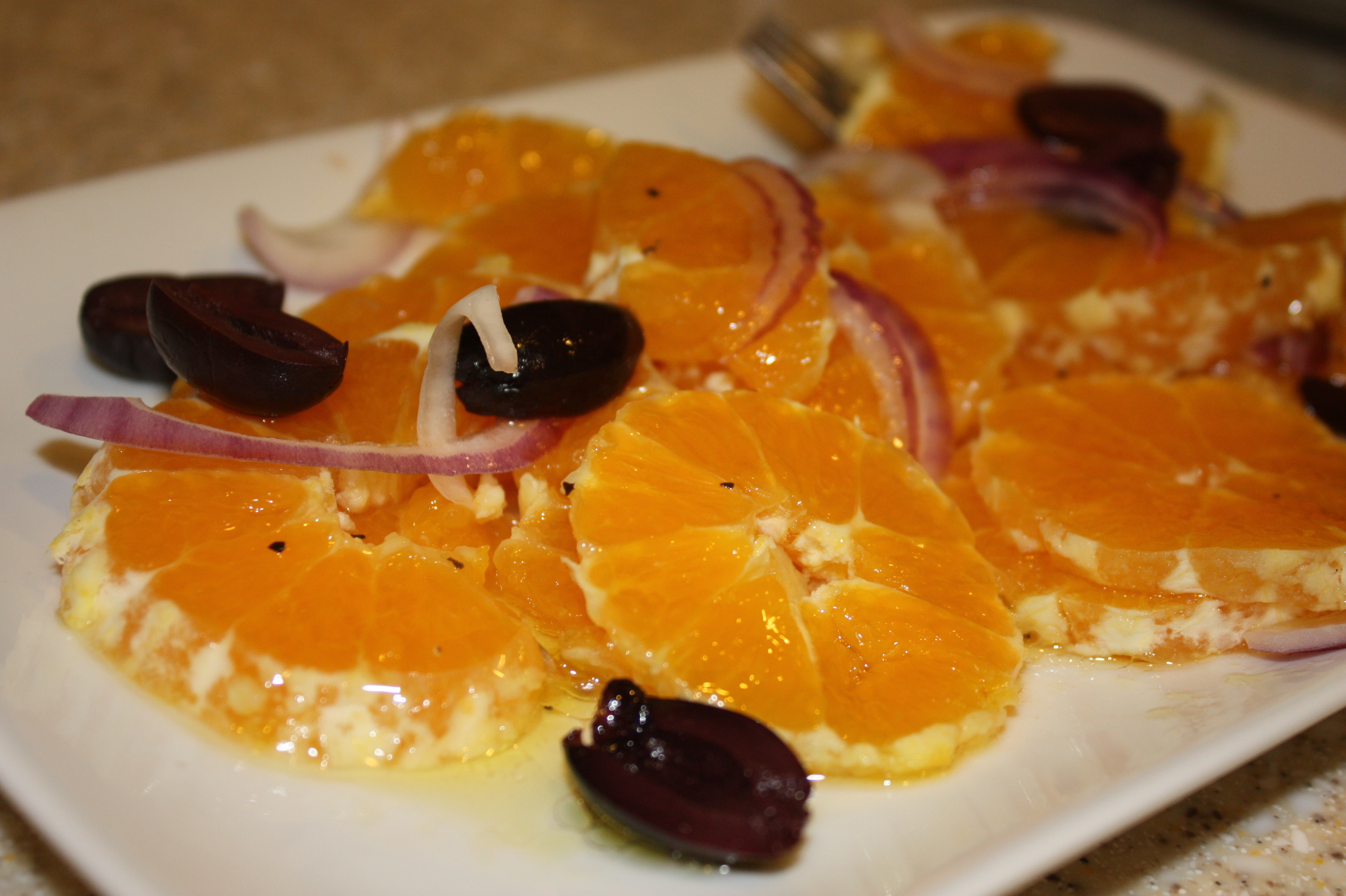 orange, onion and olive salad