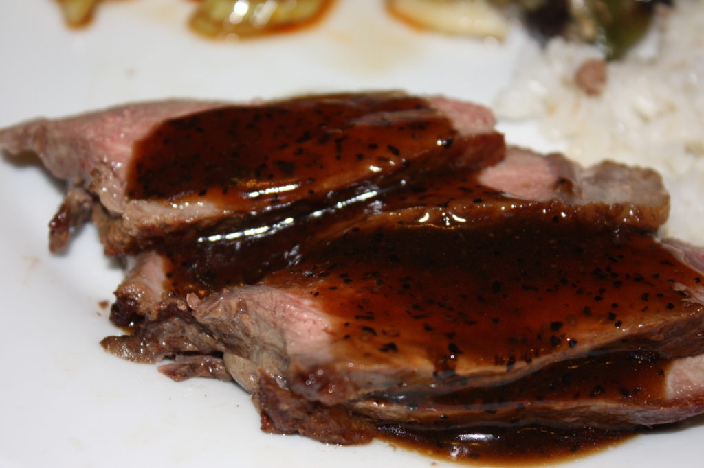 Rib Eye with Black Peppers Sauce