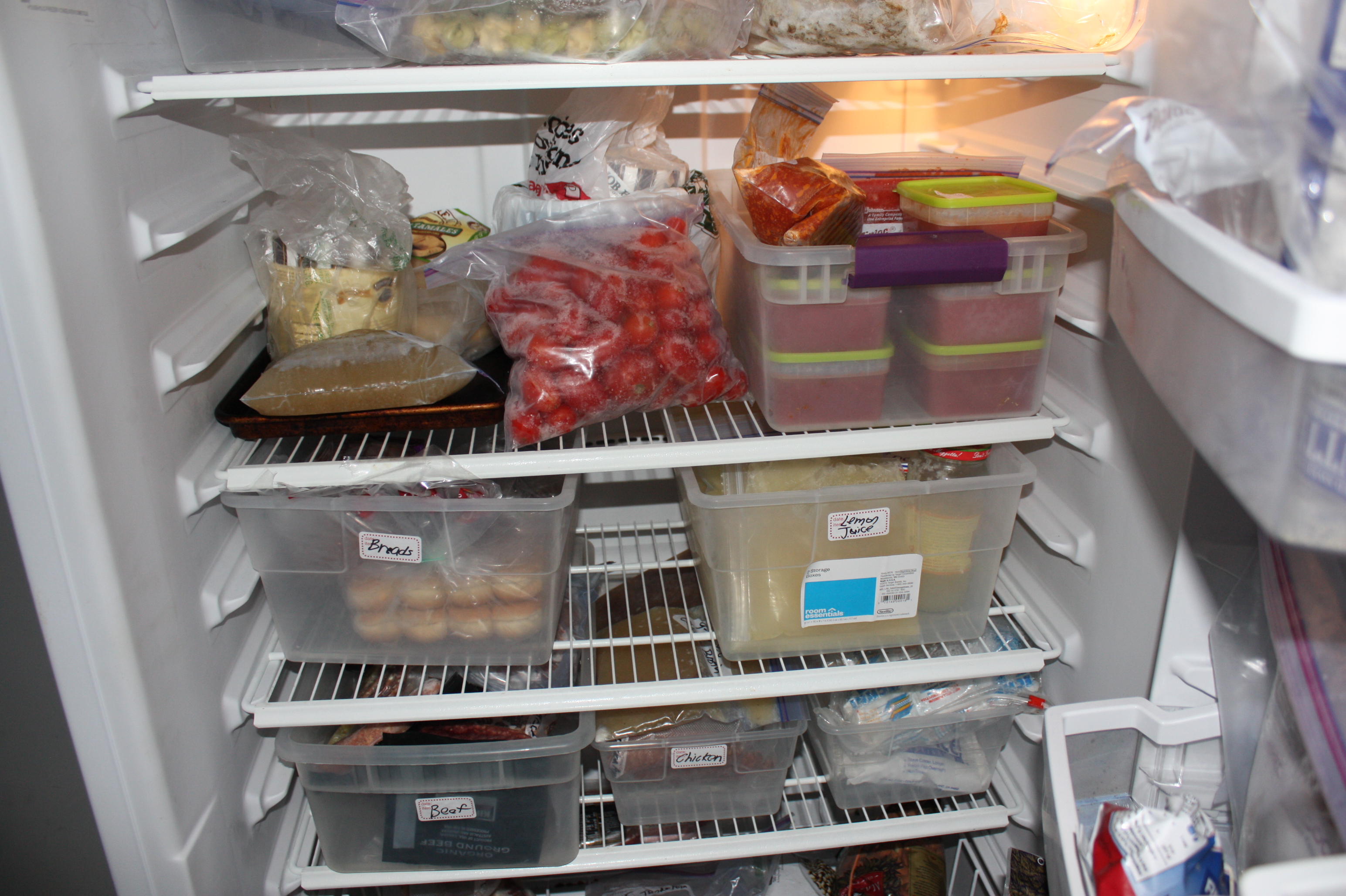 freezer bins for storage