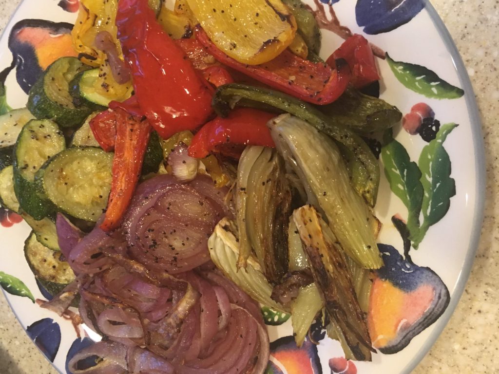 oven-roasted summer vegetables