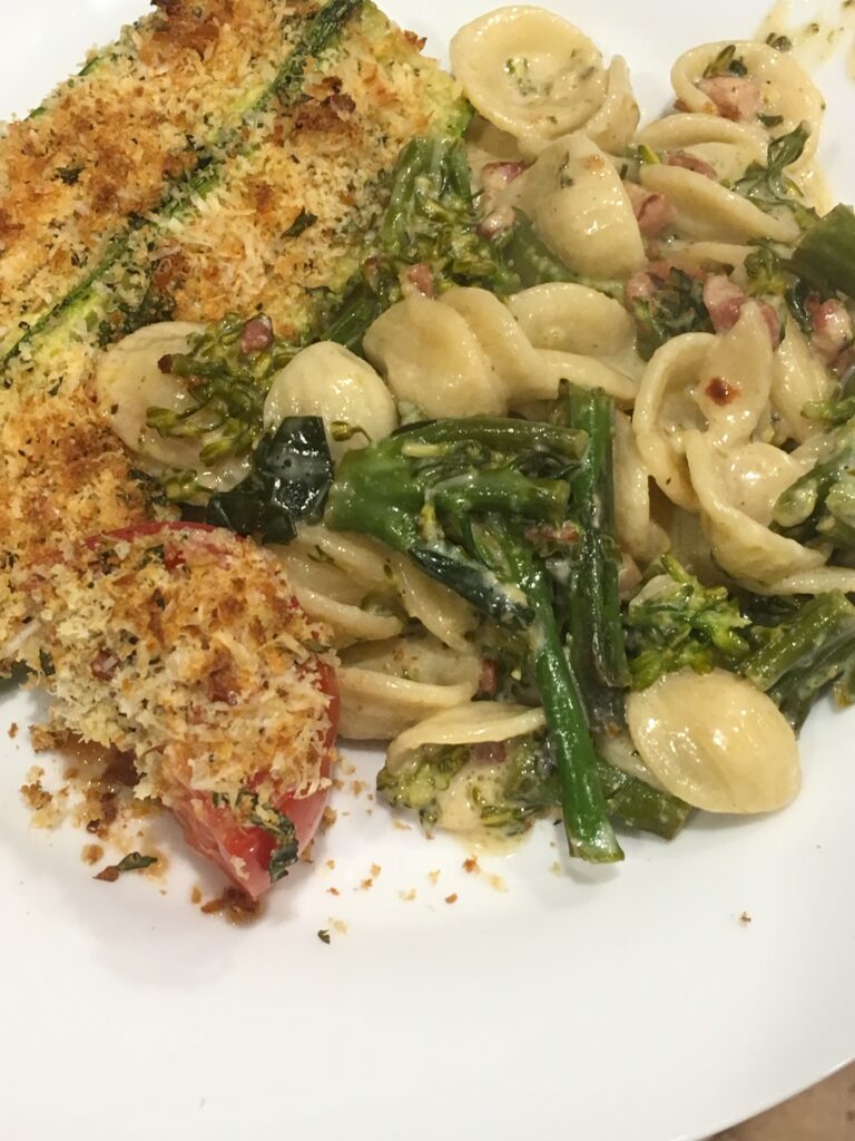 asta with Broccolini, Pancetta and Lemon Cream Sauce